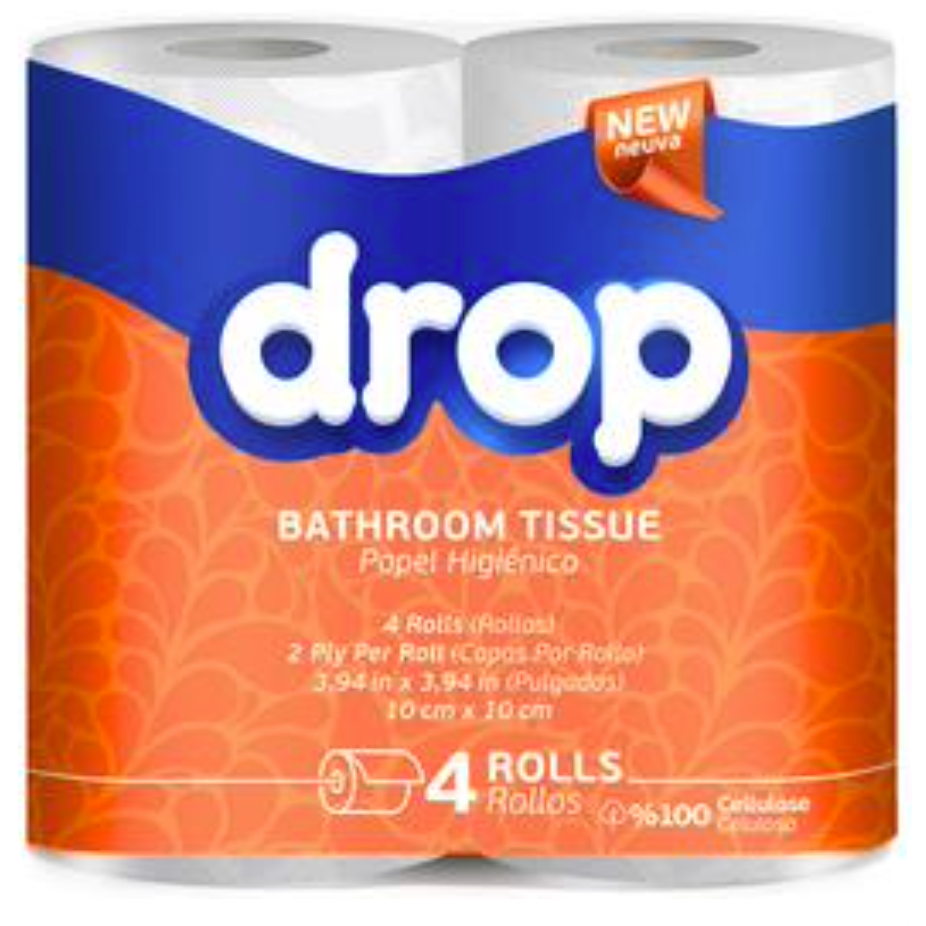 Drop Toilet Paper - 12pcs (4 rolls each)