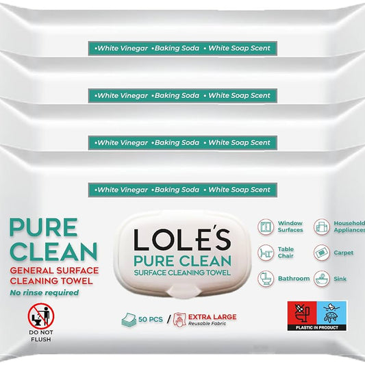 LOLE'S PURE SURFACE CLEANING TOWEL 12PCS/50CT