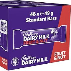 CADBURY DAIRY MILK FRUIT & NUT 48 PCS/1.79OZ (49GR)