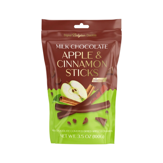 MILK CHOCOLATE APPLE & CINNAMON  STICKS 12PCS/3.5OZ(100GR)