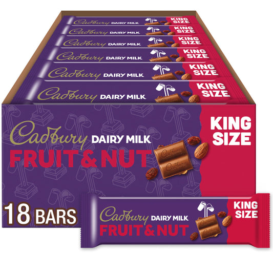 CADBURY DAIRY MILK FRUIT & NUT 18PCS/3.90 OZ(110GR)