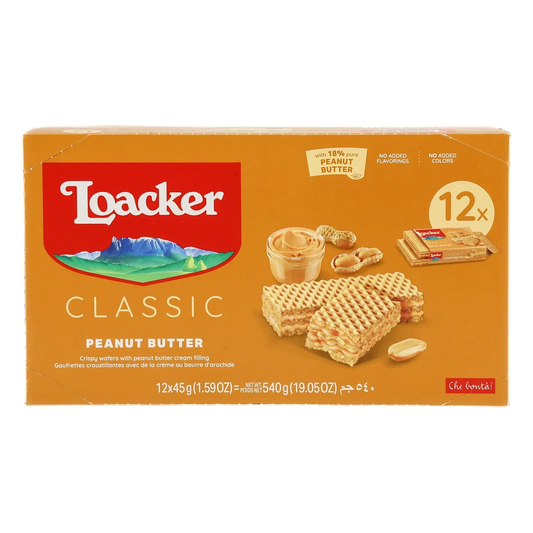 LOACKER CLASSIC PEANUT BUTTER 12PCS/45 GR