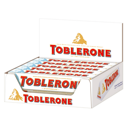 TOBLERONE WHITE 20 PCS / 3.5 OZ (100GR)