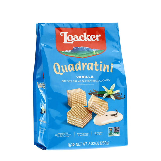 LOACKER QUADRATINI VANILLA 6PCS/4.41OZ(125GR)