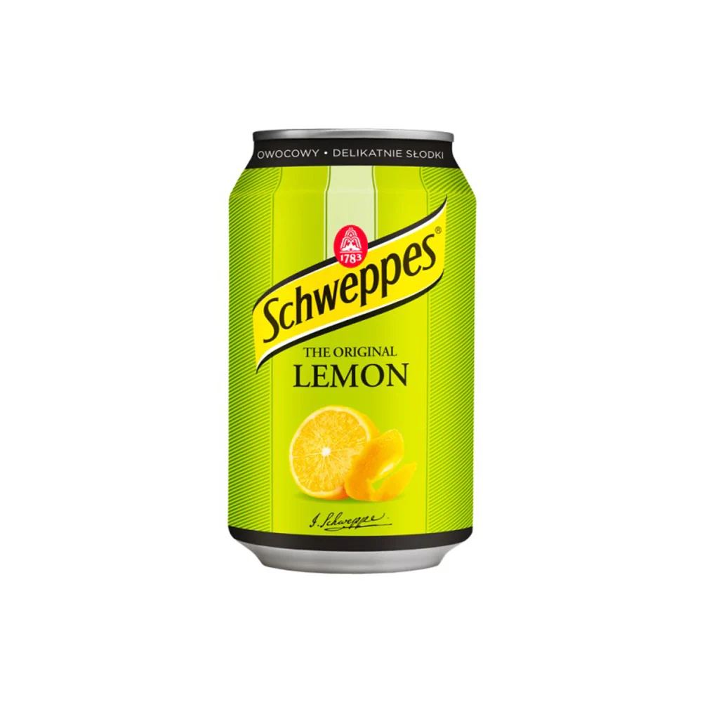 SCHWEPPES LEMON SLEEK 24PCS/11.15OZ(33OML)