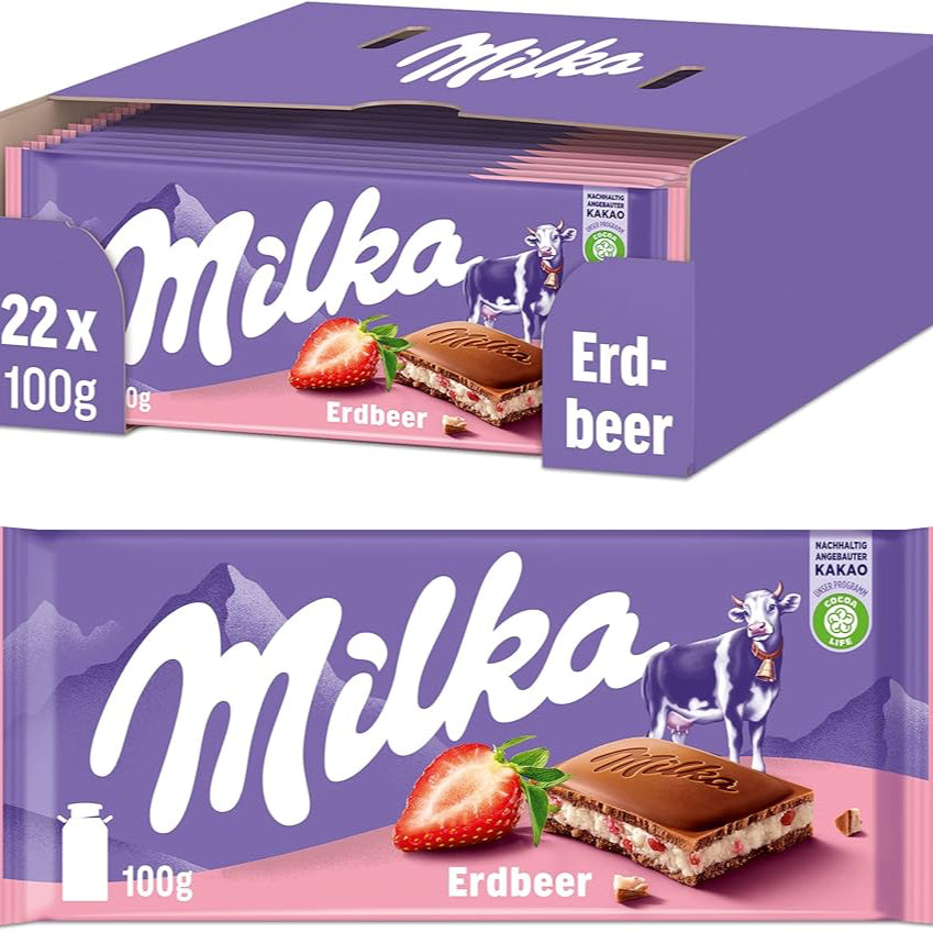 MILKA STAWBERRY YOGURT 22 PCS/ 3.5 OZ (100 GR)