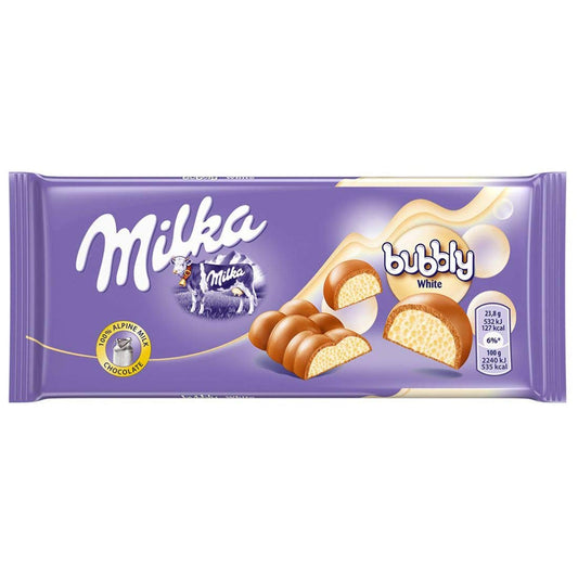 MILKA BUBBLY WHITE 15 PCS / 3.17 OZ (90 GR)