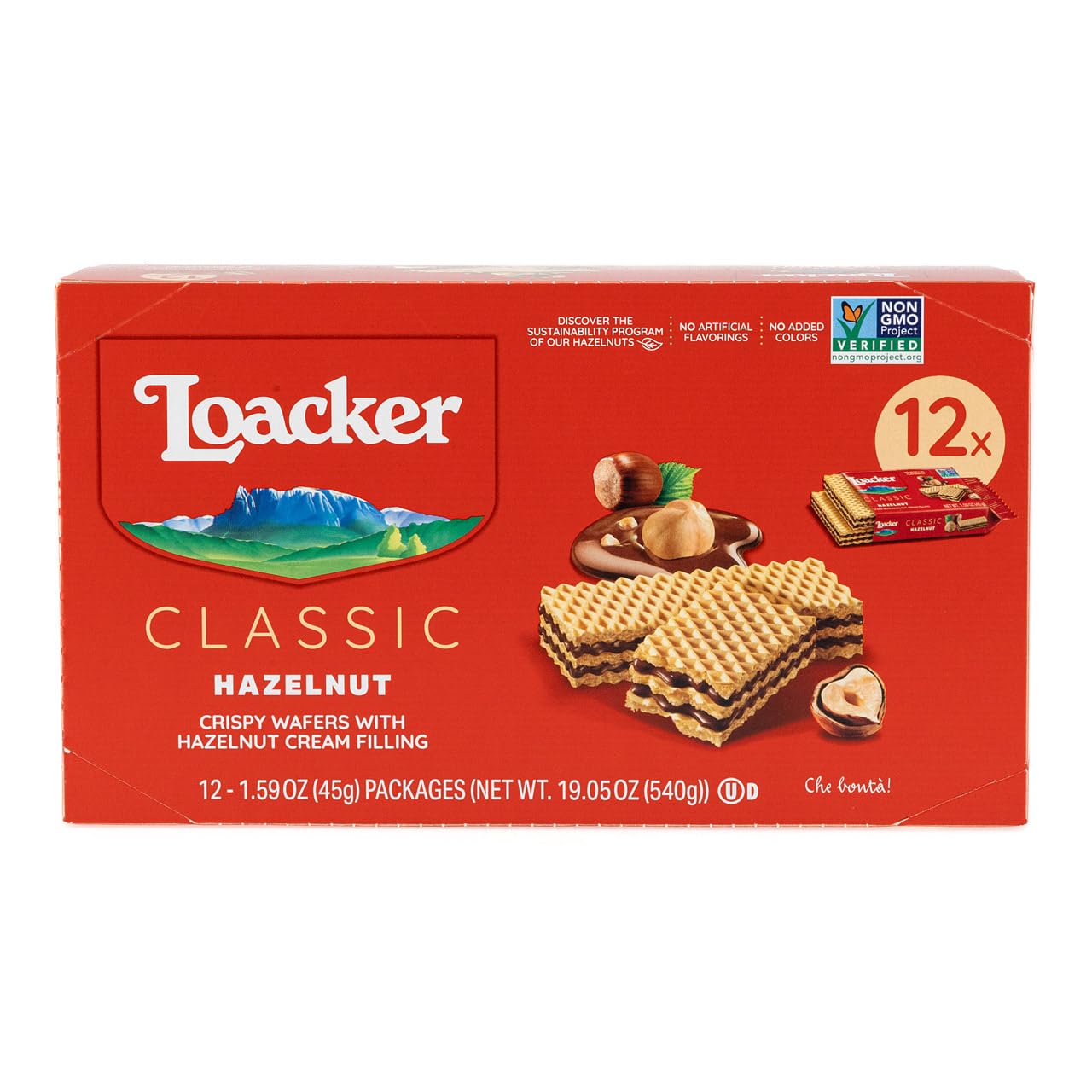 LOACKER CLASSIC HAZELNUT 12PCS/45 GR