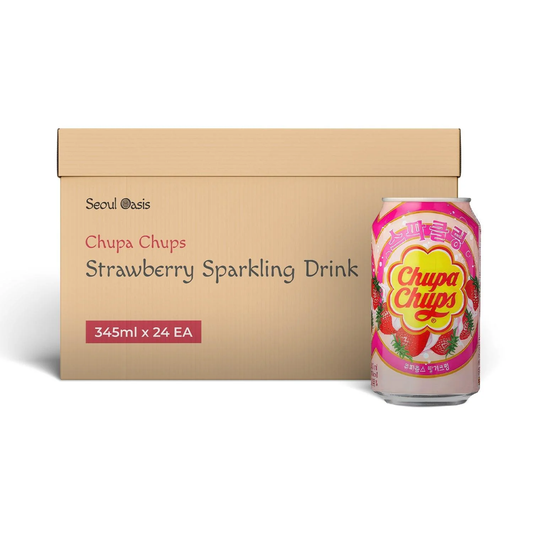 CHUPA CHUPS STRAWBERRY SPARKLING DRINK 24PCS/11.65OZ(345ML)