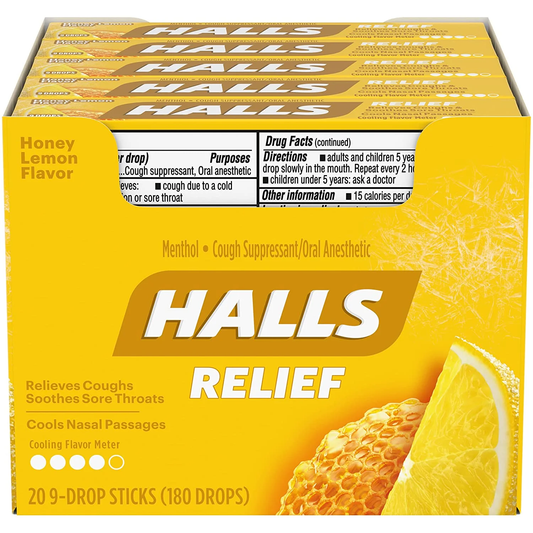 HALLS HONEY & LEMON 20PCS/33.5GR