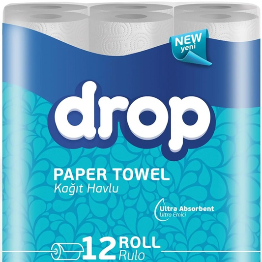 DROP PAPER TOWEL 12 ROLLS/150 SHEETS