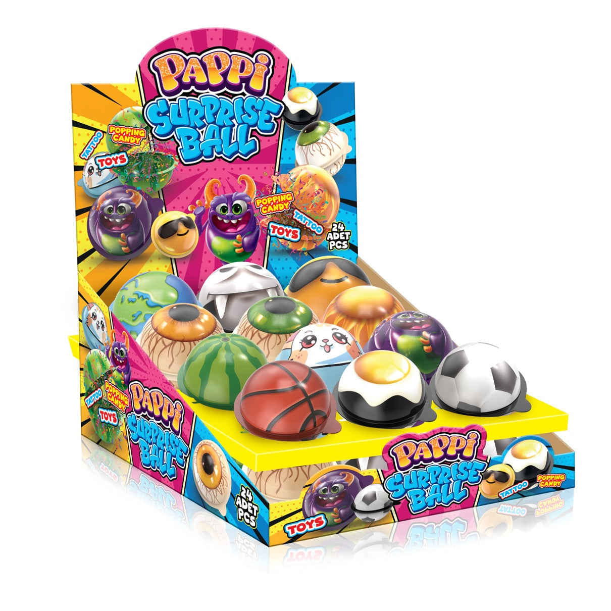 PAPPI SURPRISE BALLS 24PCS/0.14OZ(4GR)