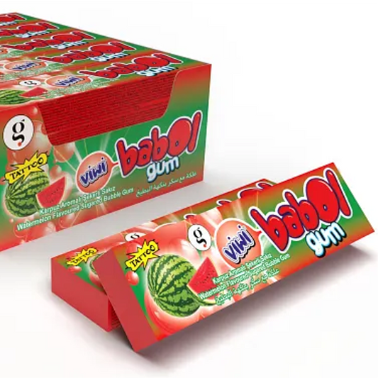 VIWI BUBBLE GUM WATERMELON 20PCS/0.12OZ(3.5GR)